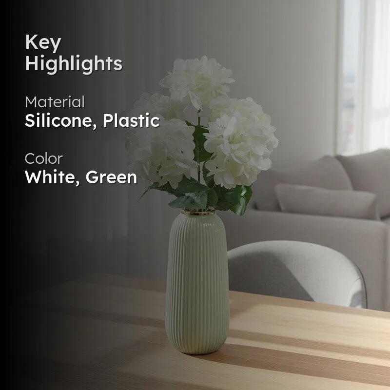 Blossira Hydrangea Silicone Artificial Flower - White media 2