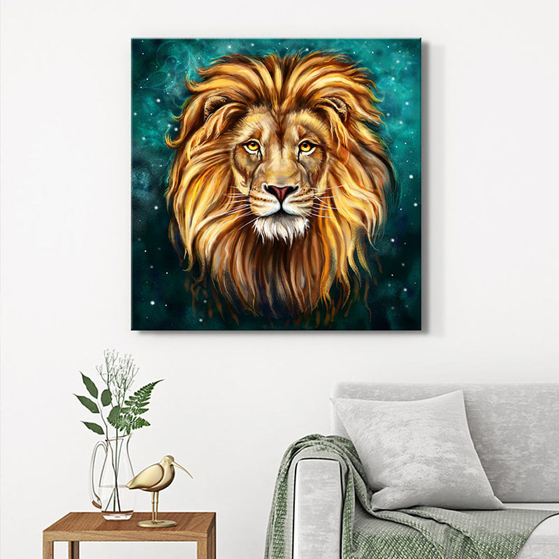 Majestic Lion Wall Painting