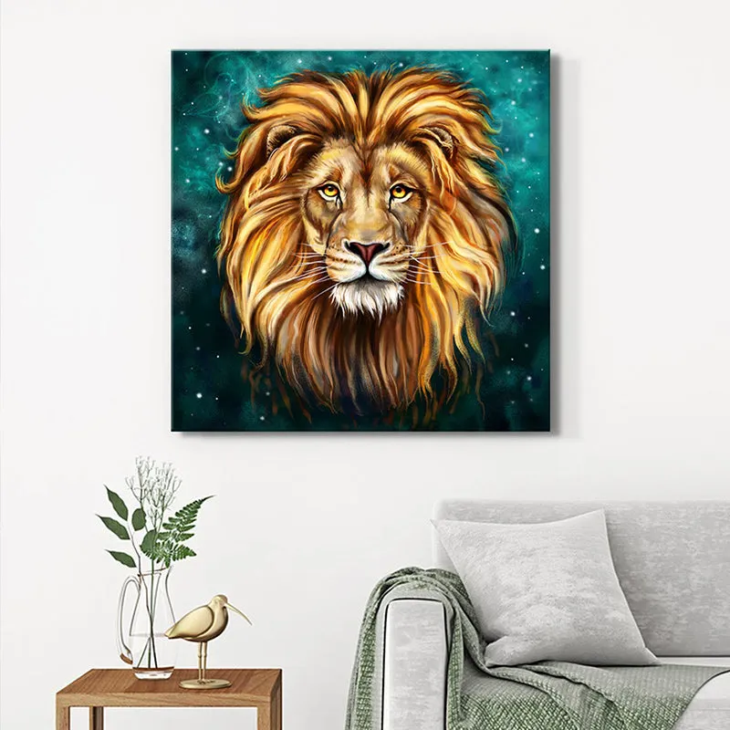 Majestic Lion Wall Painting media 1