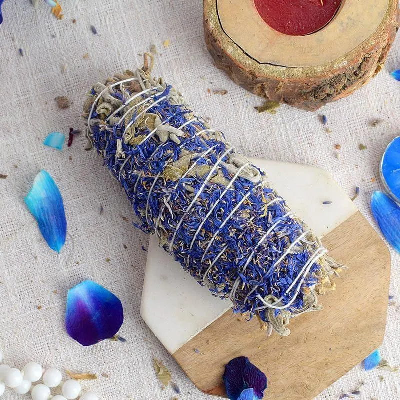 Sage With Blue Corn Smudge Wand media 5