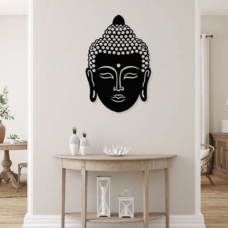 Buddha Black Iron Wall Accent media 1