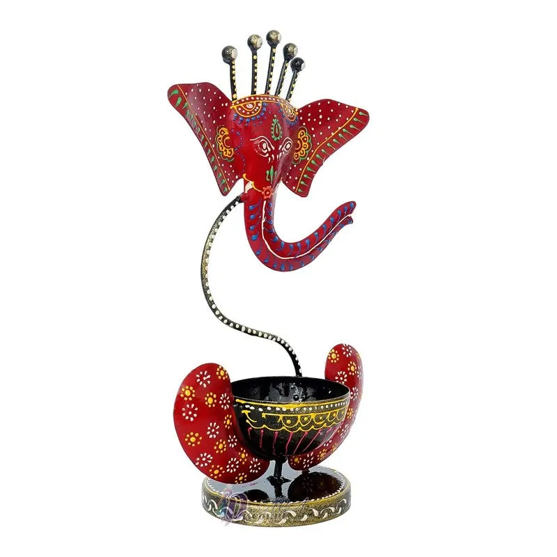 Aureum Glow Premium Candle Holder - Red,Black media 4