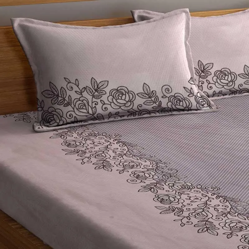 Britney Printed Microfiber Bedsheet - 130 GSM media 4