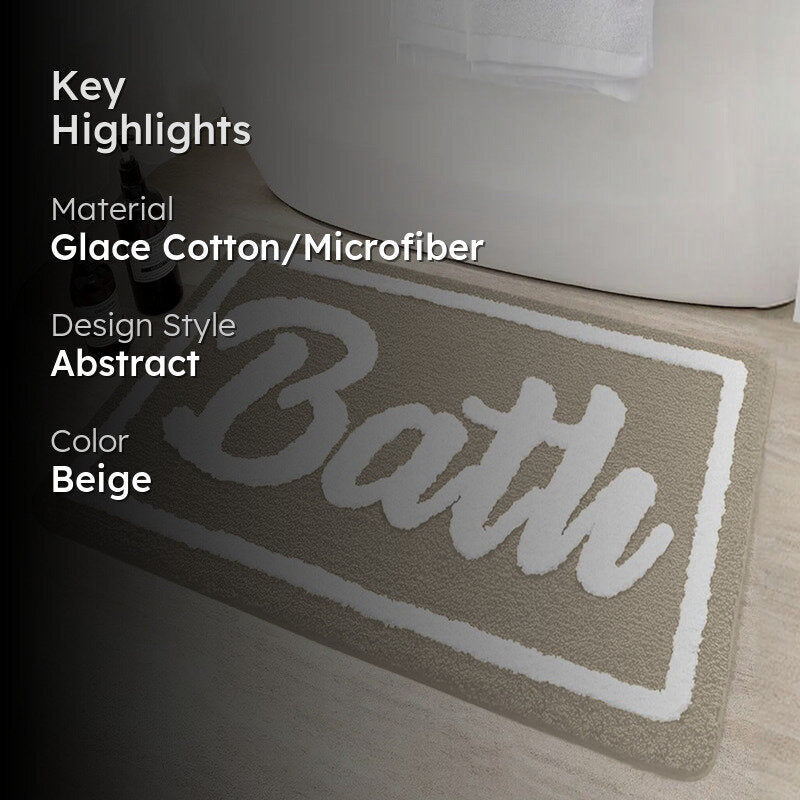 Bath Time Microfiber Bath Mat - Beige media 2