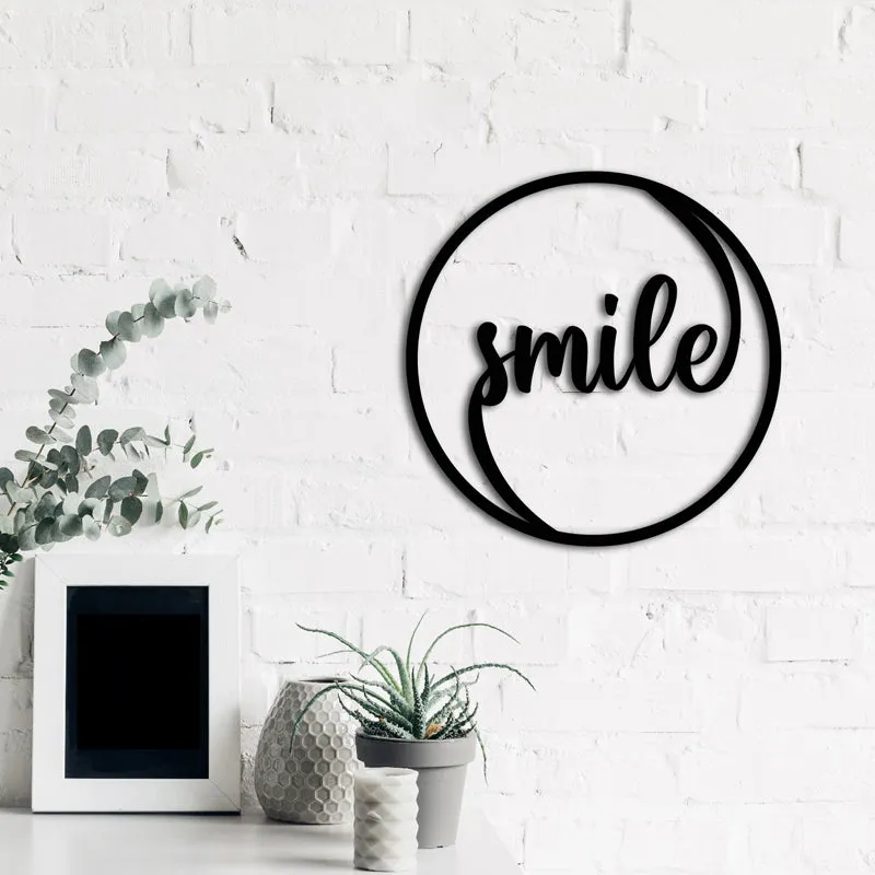 Smile Circle MDF & Wooden Wall Accent media 1