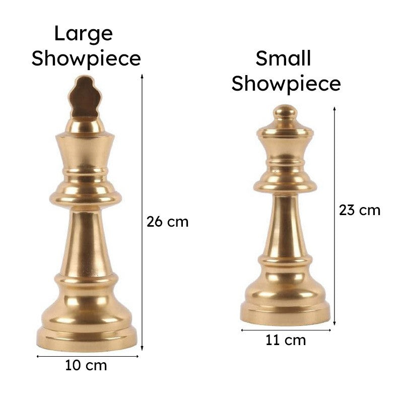 Chess Charm King Showpiece (Gold) - Set Of Two media 6