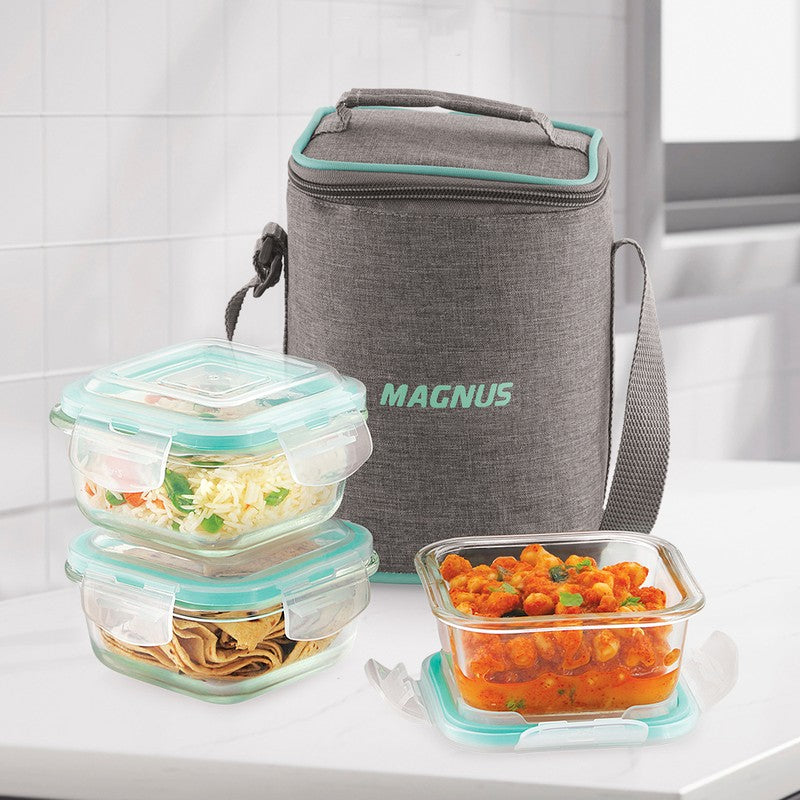Packly Simple Lunch Box with Lunch Bag - Four Piece Set media 4