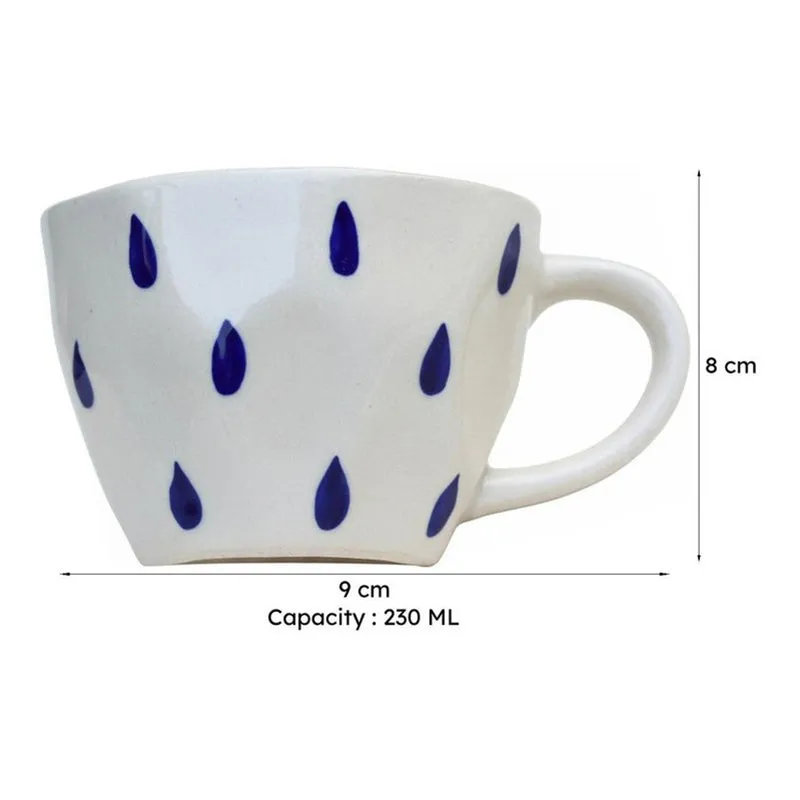 Raindrops Ceramic Tea Cup (230 mL) media 6