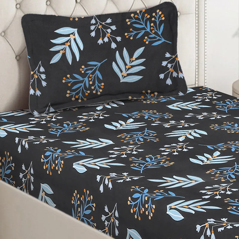 Iris Isle Floral Bedsheet - 130 GSM media 4