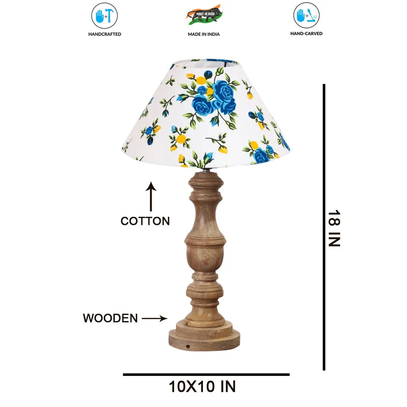 Fleur Carve Wooden Table Lamp - Multicolor media 7