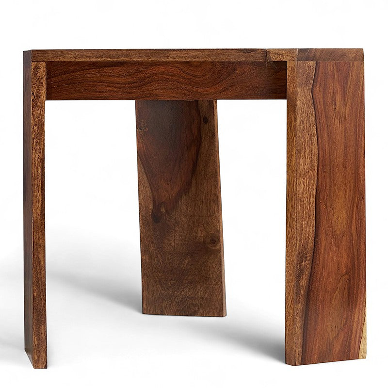Hverox Sheesham Wooden Side & Bedside Table (Brown) - Set Of Two media 5