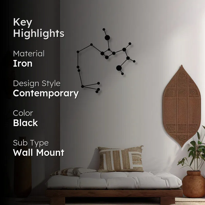 Sagittarius Constellation Black Iron Wall Accent media 2