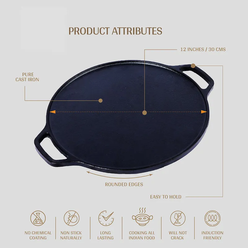 Rasoi Induction Safe Cast Iron Dosa Tawa - 30 cm media 4