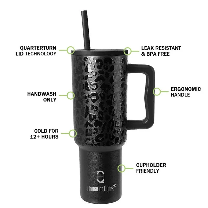 Savanna Splash Stainless Steel Tumbler (1200 ML) - Black media 3