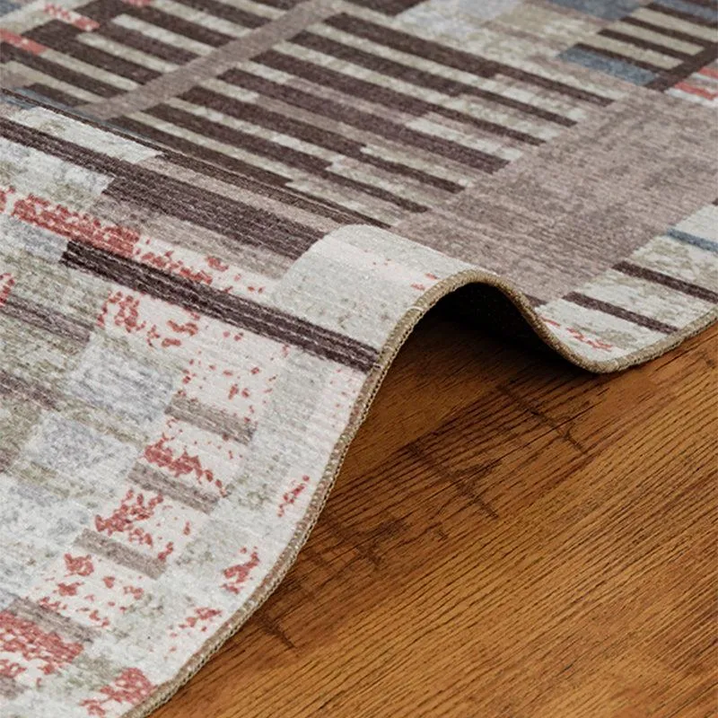 Carpet corner lifted to show the flat profile and bound edge