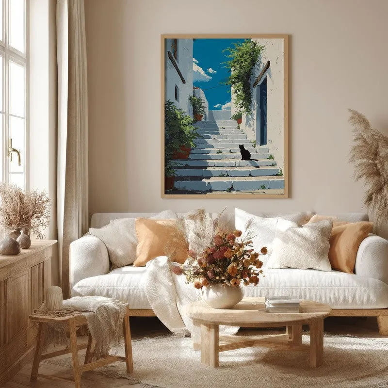 Secret Passage Canvas Wall Painting - Brown Frame media 4