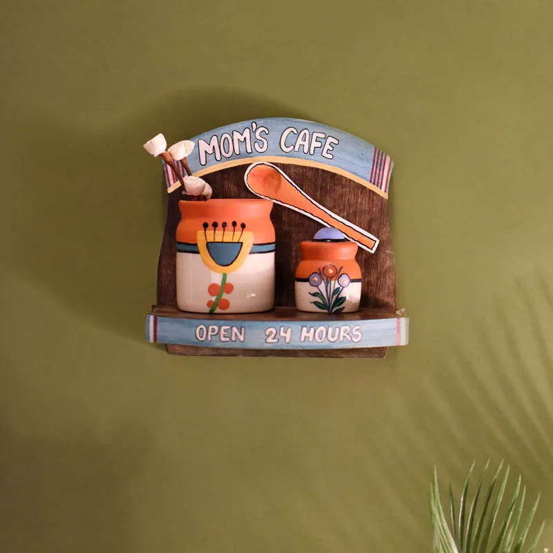 24 Hours Cafe Wood & Ceramic Wall Accent - Three Piece Set media 3