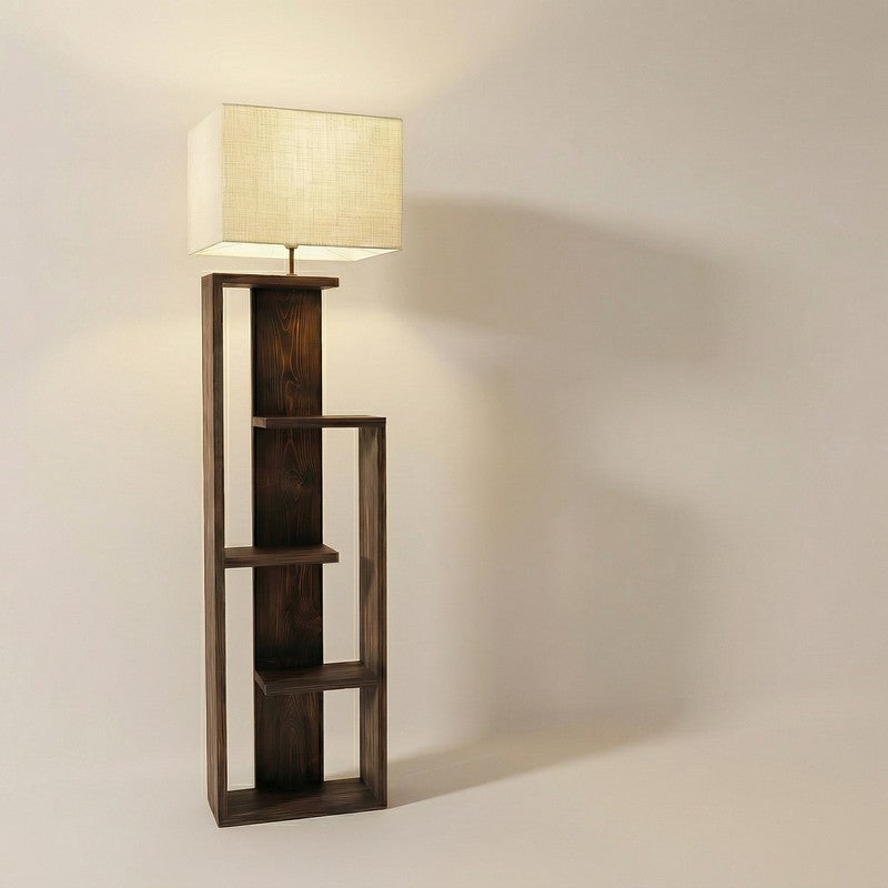 BareGlow Wooden Floor Lamp - Brown media 8