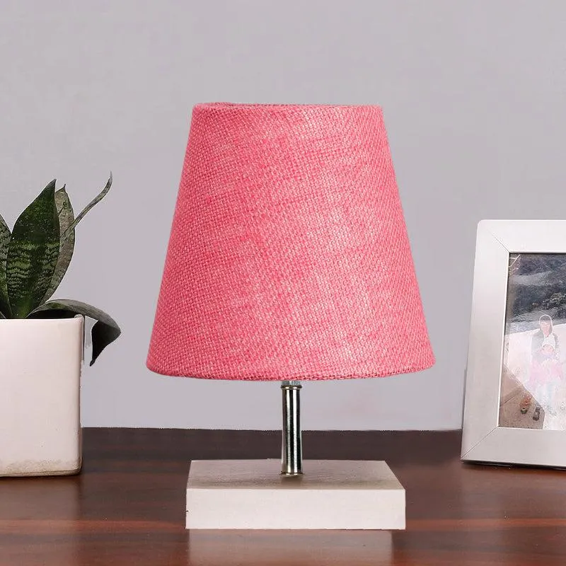 Alsa Jute Table Lamp - Pink,White media 3