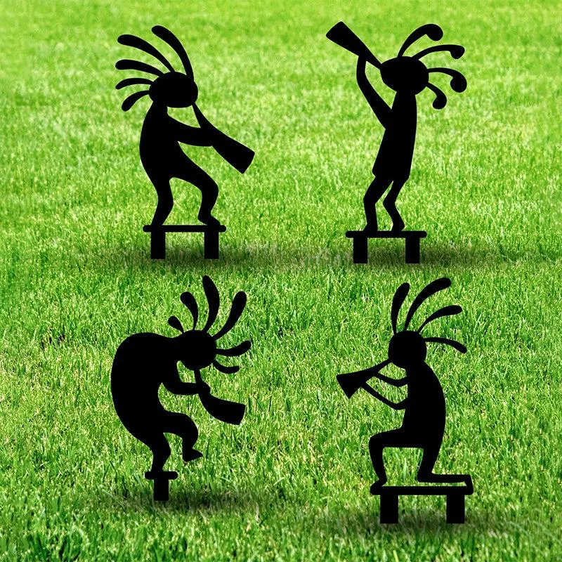 Kokopelli Garden Stake - Set Of Four media 1