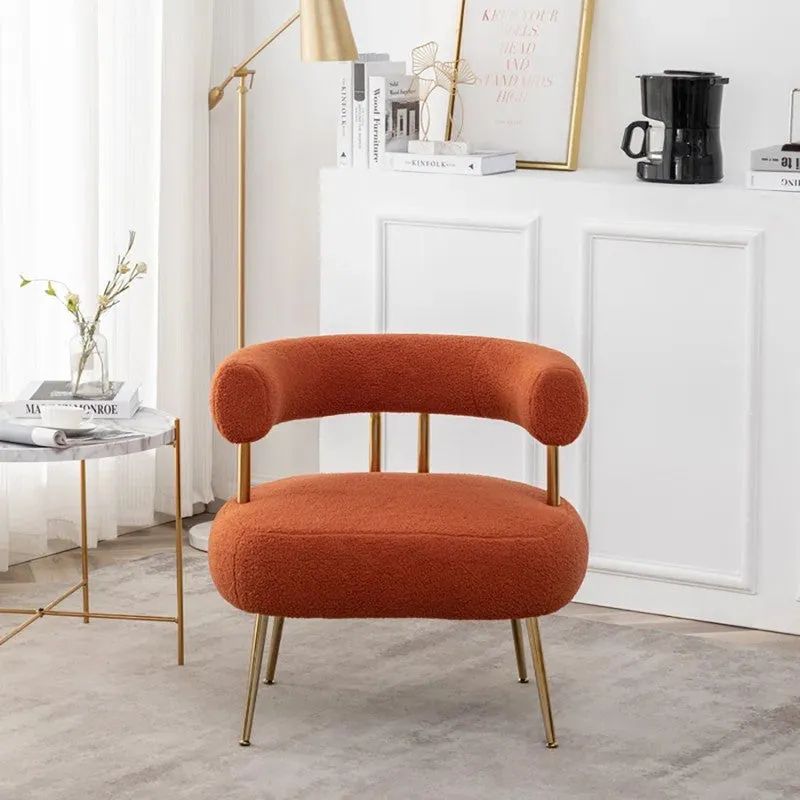Oaklyn Neem Wood Accent Chair - Orange media 3