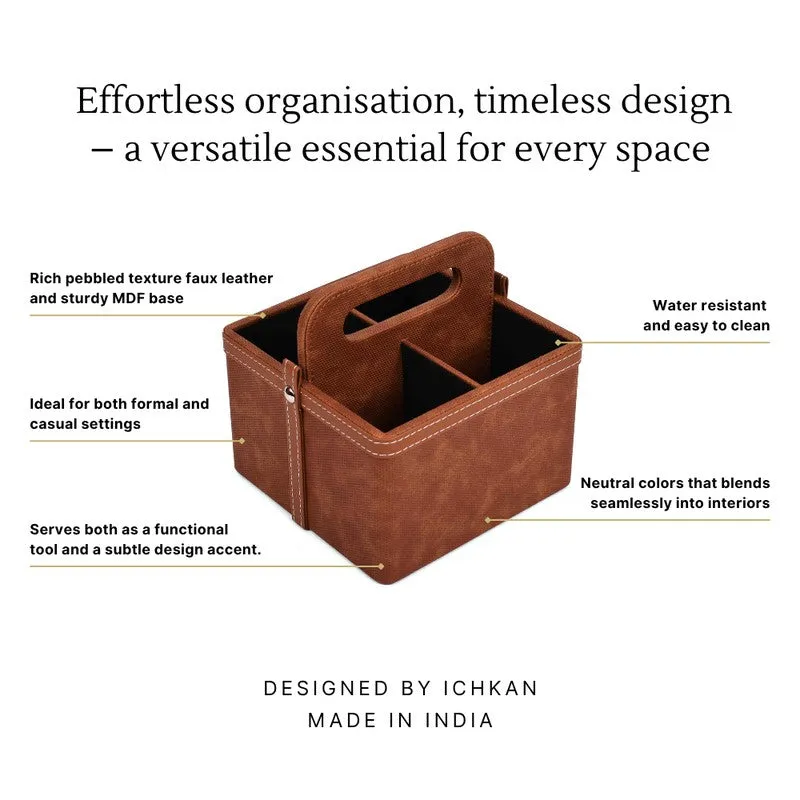 Ember Dote Leatherette Multi-Utility Organiser - Brown media 8