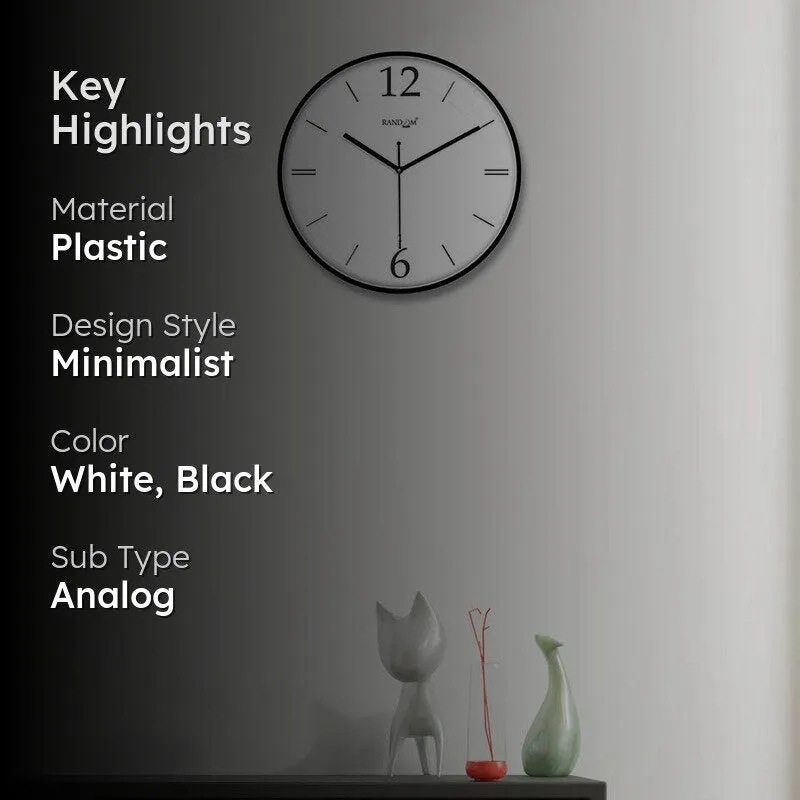 Simplix Premium Silent Sweep Wall Clock - Black media 2