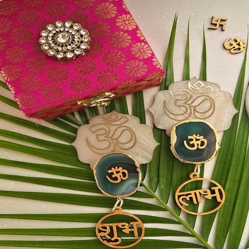 Arnika Shubh Labh Printed Latkan - Set Of Two