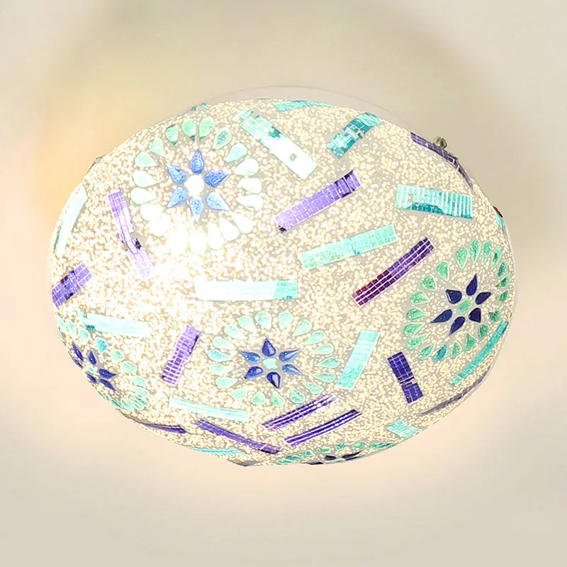 Orvix Flush Mount Glass Ceiling Lamp media 4