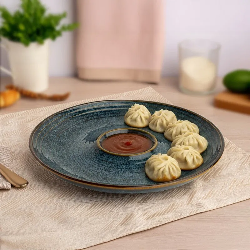 Midnight Reef Ceramic Chip n Dip Platter - Blue media 3
