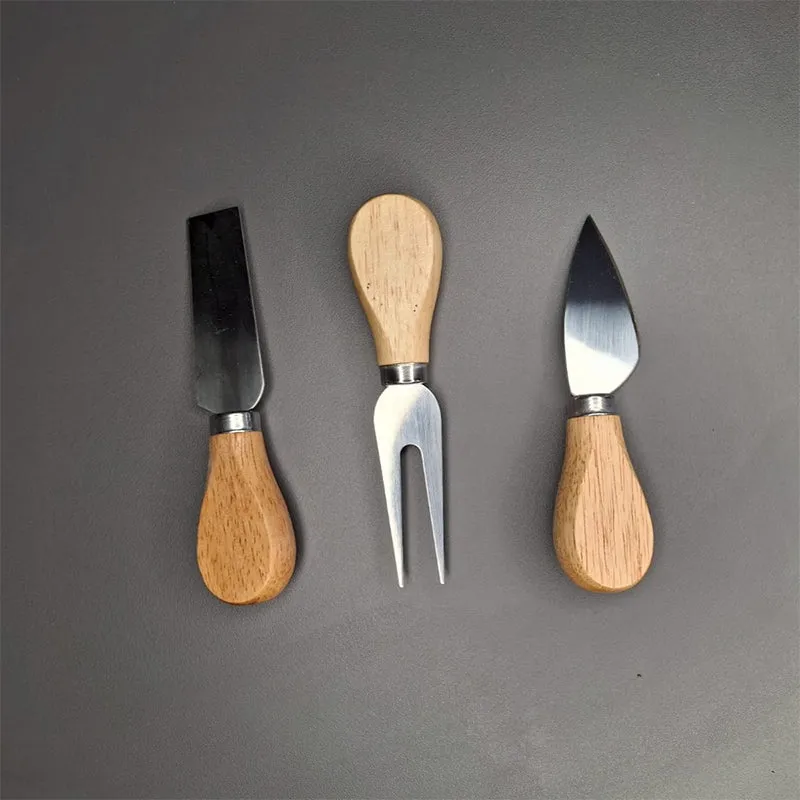 Bordeaux Petit (Wood,Marble,Stainless Steel) Cheese Platter - Five Piece Set media 3