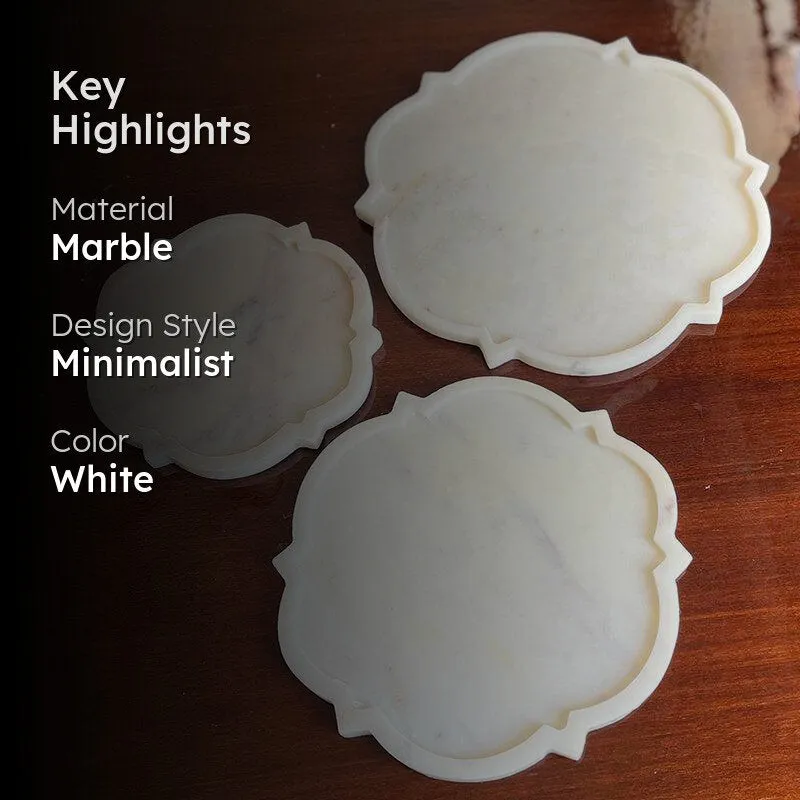 Marbre Floral Marble Platter - Set of Three media 2