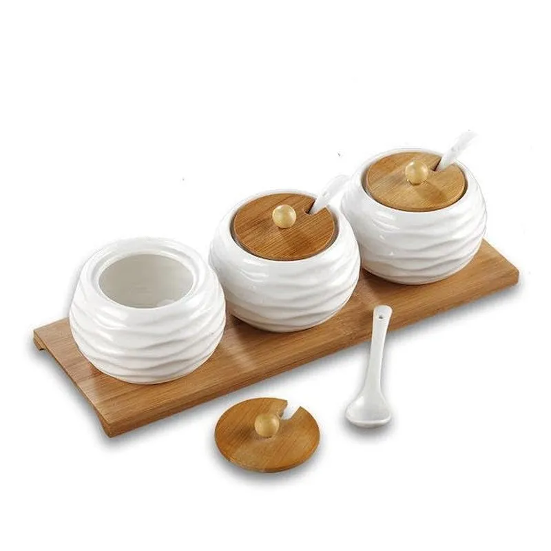 Spice Aura Ceramic Condiment Jars (170 mL Each) - Four Piece Set media 7