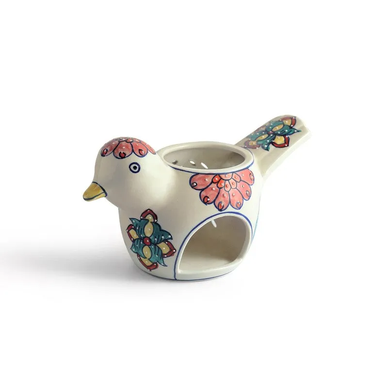 Chirpy Birdy Handpainted Tealight Holder media 5
