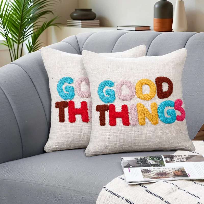 Good Things Tufted Cushion Cover Set - Set Of Two media 2