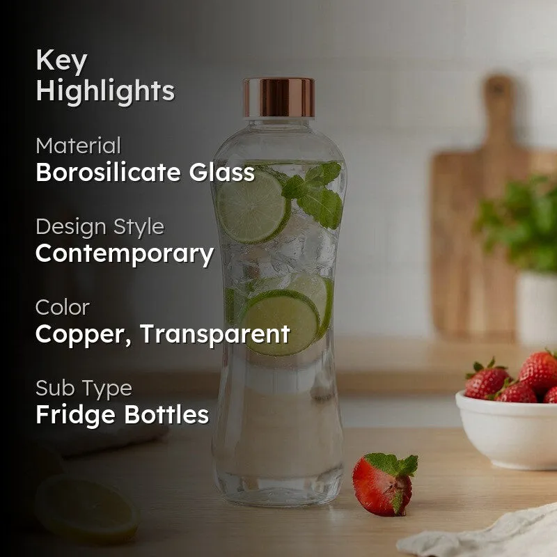 Rioware Active Pour Water Bottle (Copper & Transparent)-1000 mL media 2