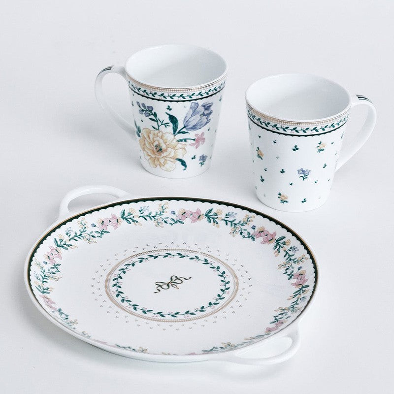 Magique by The Wishing Chair Emerald Ribbon Lustre Mugs & Platter With Giftbox - Three Piece Set media 5