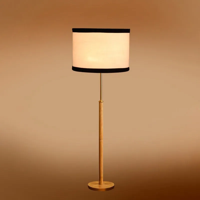 Twilight Wooden Floor Lamp - White & Black media 6