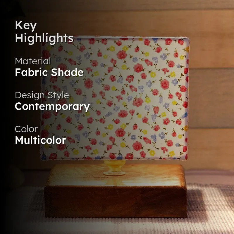 Hyacinth Square Fabric Table Lamp - Multicolor media 2