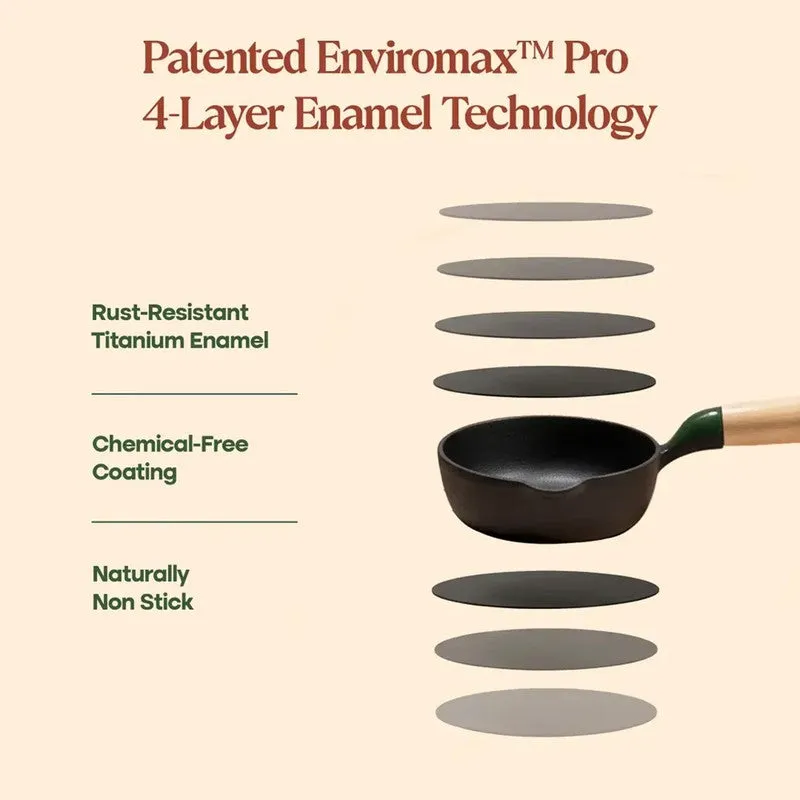 Cumin Co Enamel Cast Iron Tadka Pan (250 mL) - Green media 10