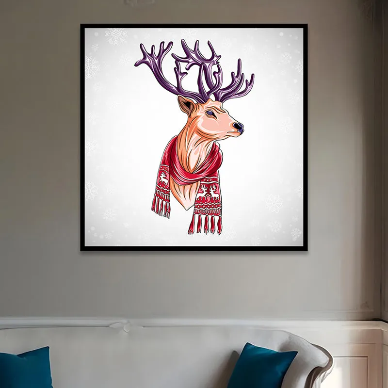 Santa Reindeer Wall Painting media 4