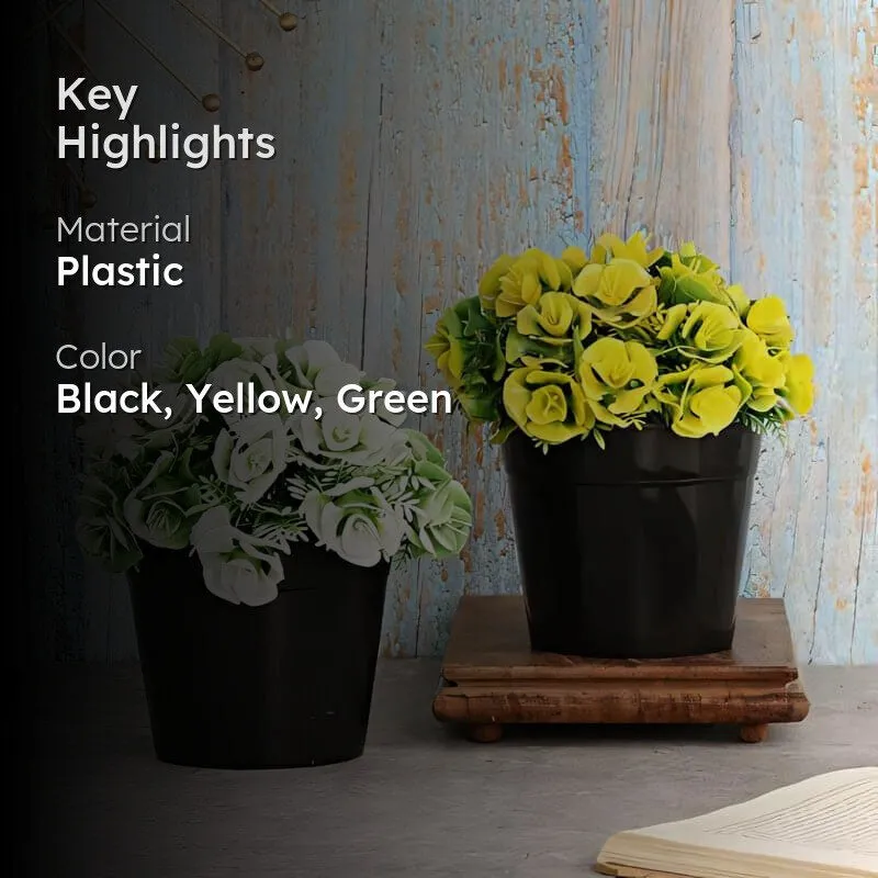 Roseo Faux Plant In Sadro Pot - Set Of Two media 2