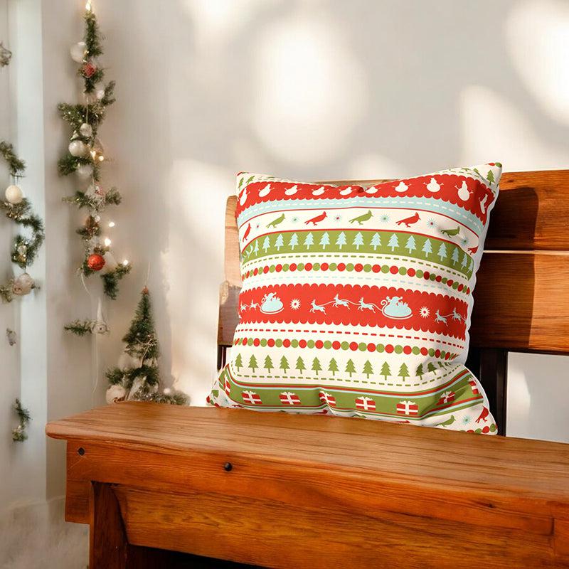 Frosty Noel Cheers Velvet Christmas Cushion Cover media 3