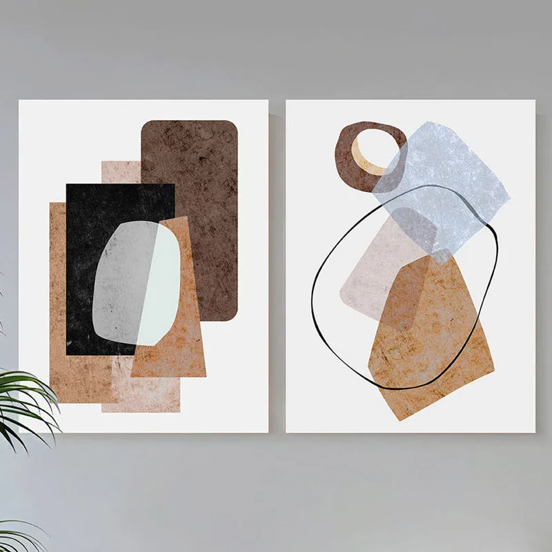 Toria Abstract Wall Art - Set of Two media 4