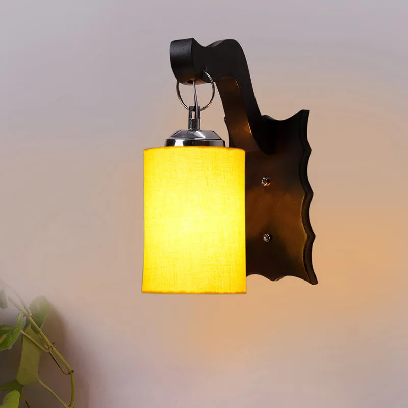Delphi Wooden Wall Lamp - Yellow media 1