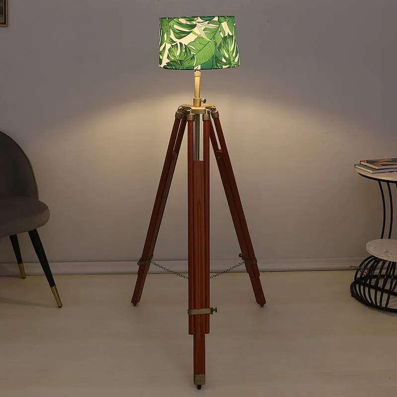 Kaizen Printed Tripod Floor Lamp - Brown media 1
