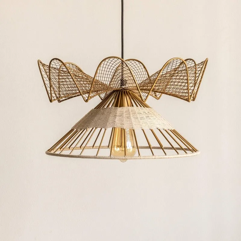 Aurelle Weave Fucius Steel Ceiling Lamp media 3