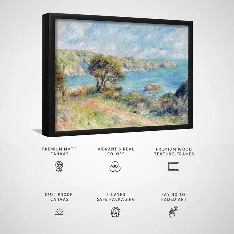 View At Guernsey By Pierre Auguste Renoir - Black Frame media 6