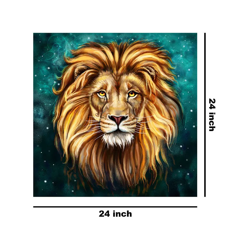 Majestic Lion Wall Painting media 8
