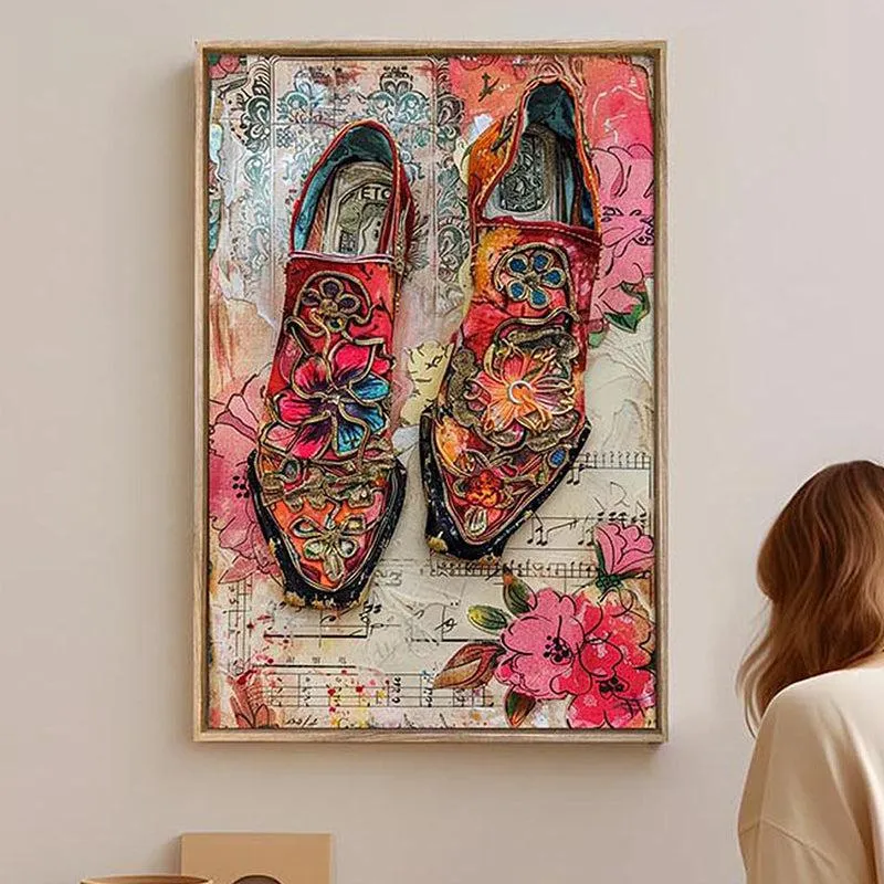 Wildflower Steps Canvas Modern Wall Art With Frame media 4